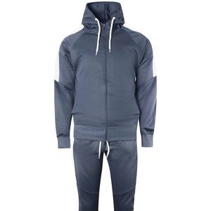 Tricot Tracksuit With Split Contrast Panels